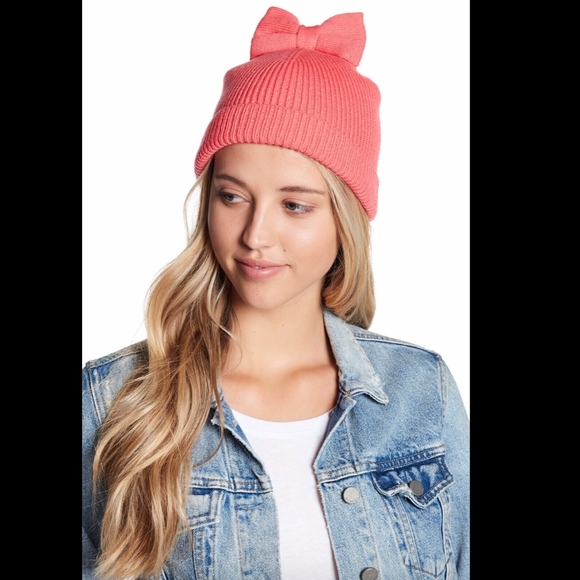 NWD Kate Spade NY Bow Beanie costume pink SZ OS‎ main image 8
